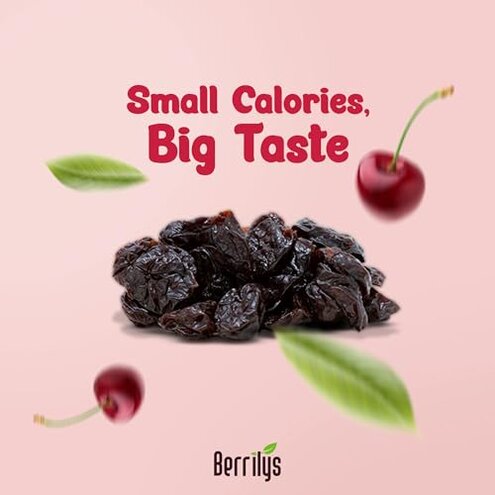 Berrilys Organic Unsweetened Pitted Dried Tart Cherries (5 lb) - No Sugar Added, Perfect for Baking, Snacking & Salads - Unsweetened Dried Fruit - Non-GMO, Vegan Dried Cherries for Healthy Living