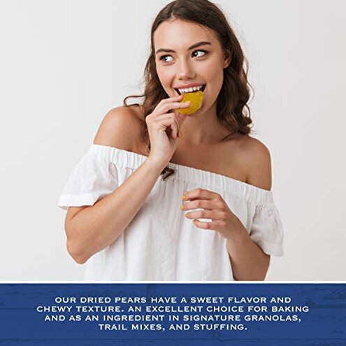 Traina Home Grown Extra Fancy Dried Pear Halves - SEASONAL/LIMITED -Healthy, No Added Sugar, Non GMO, Gluten Free, Kosher Certified, Vegan, Value Size (5 lbs)