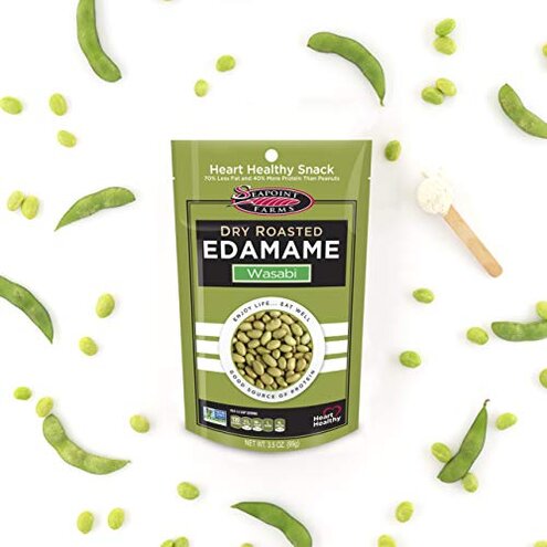 Seapoint Farms Wasabi Dry Roasted Edamame, Healthy Gluten-Free Snacks, 12-Pack, 3.5 Ounce (Pack of 12)