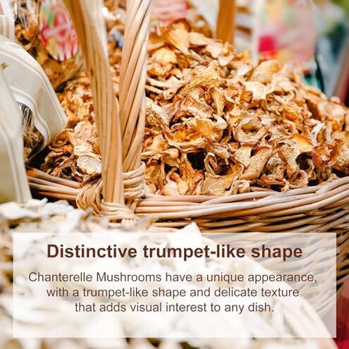 Crater Lake Specialty Foods Dried Chanterelle Mushrooms - All Natural, Rich Buttery Flavor, for cooking soups, stews and more. (8 Oz)