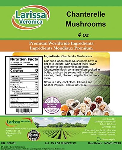 Chanterelle Mushrooms (4 oz, ZIN: 527001) - 3 Pack