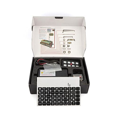 Auxbeam 8 Gang Switch Panel BB80 Universal Circuit Control Relay System Automatic Dimmable LED Switch Control Panel Switch Pod Touch Switch Box for Car Truck Offroad ATV SUV - Blue, 2 Years Warranty