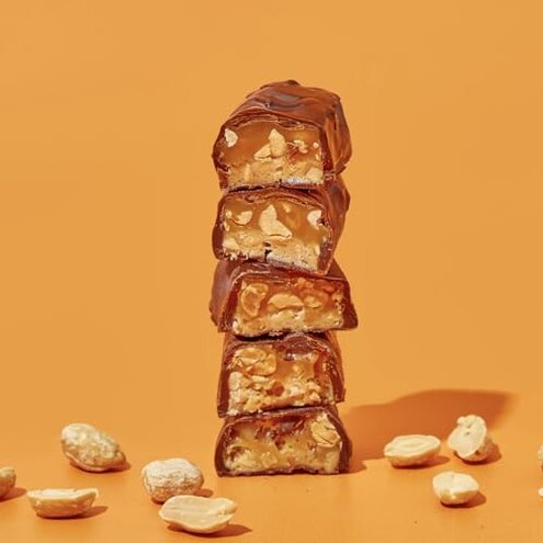 Little Secrets Dark Chocolate Nougat Bars | 5 Snack Bars per Bag| Made in Europe | Nothing Artificial & No Sugar Alcohols | Sustainable Cocoa | 3.9 Ounce, Pack of 6-30 bars total