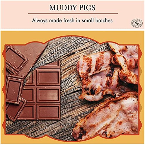 "Muddy Pigs" Chocolate Covered Bacon Strips - 6 Hickory Smoked Bacon Strips - Gourmet Artisan Chocolates Made Fresh in Iowa