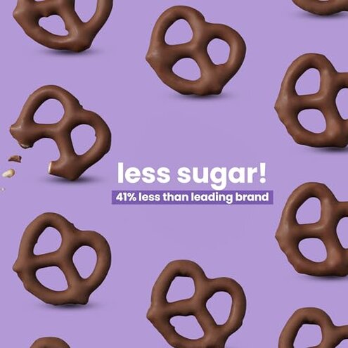 UNREAL Dark Chocolate Covered Pretzels, 7g Sugar, Chocolate Candy Treat Bag, Gluten Free, Fair Trade, Non-GMO, 3.5oz (Pack of 3)