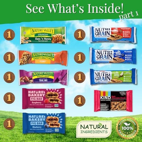 Healthy Snack Variety Box for Adults - Deluxe Assortment with Granola Bars, Nut Mixes, and Fruit Snacks for Families, Office, Gifts, and Travel (28 Count)