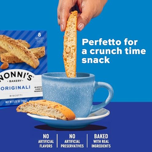 Nonni's Italian Biscotti Variety Pack - 6 Assorted Flavors - Holiday Snack for Christmas Cookies - Cookie Variety Pack - Italian Cookie Assortment - Biscotti Individually Wrapped Cookies - Kosher