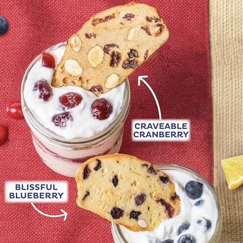 THINaddictives Variety 6 Pack - 6 Flavors w/ 18 Cookies Per Box - Sweet & Crunchy Almond Cookie Thins - Biscotti Italian Cookies - Biscotti Individually Wrapped Cookies - Kosher Coffee Cookie - 4.4 oz