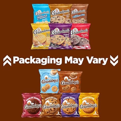 Grandma's Cookies, Chocolate Chip, 2.5 Ounce (Pack of 60)