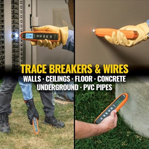 Klein Tools ET450 Advanced Underground Circuit Breaker Finder and Wire Tracer Kit for Energized and Non-Energized Breakers, Fuses, and Wires