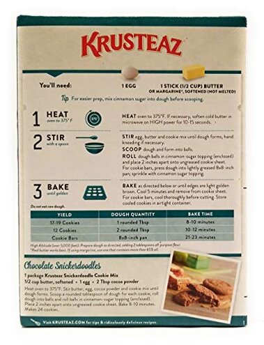 Krusteaz Snickerdoodle Cookie Mix, Includes Cinnamon Sugar Pouch, 17.5 Ounce (Pack of 12)