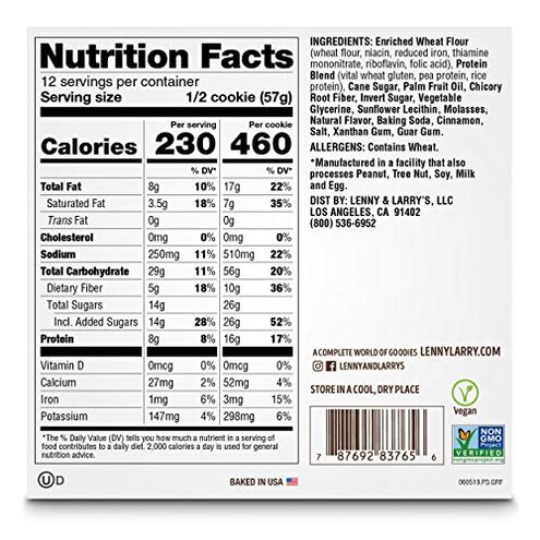 Lenny & Larry's The Complete Cookie, 8 Flavor Variety Pack, Soft Baked, 16g Plant Protein, Vegan, Non-GMO, 4 Ounce Cookie (Pack of 16)