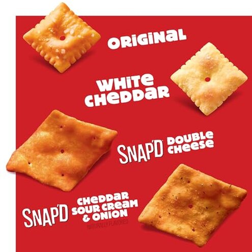 Cheez-It Cheese Crackers, Baked Snack Crackers, Lunch Snacks, Variety Pack (42 Packs)