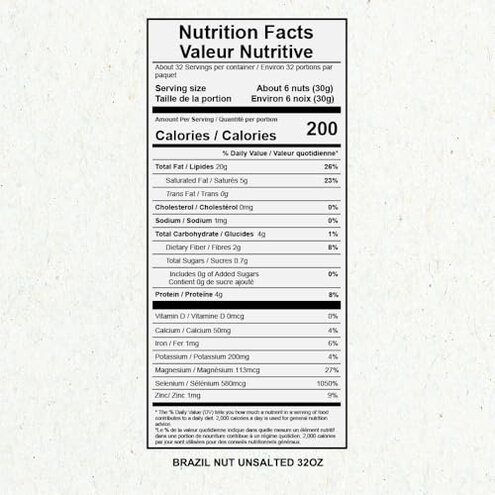 Snack The True Organic Brazil Nuts Medium Size 32 oz-2lbs &ndash; Raw and Unsalted &ndash; Kosher &ndash; Healthy-Rich in Vegetable Protein &ndash; Harvested in Amazon Rainforest &ndash; Fresh, Vegan and Gluten Free &ndash; Forest Up