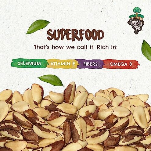 Snack The True Organic Brazil Nuts Medium Size 32 oz-2lbs &ndash; Raw and Unsalted &ndash; Kosher &ndash; Healthy-Rich in Vegetable Protein &ndash; Harvested in Amazon Rainforest &ndash; Fresh, Vegan and Gluten Free &ndash; Forest Up