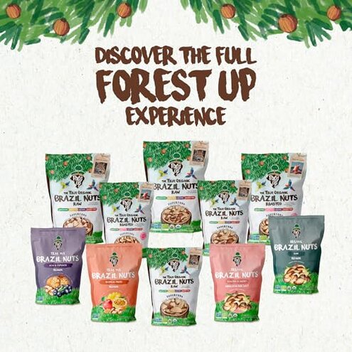 Snack The True Organic Brazil Nuts Medium Size 32 oz-2lbs &ndash; Raw and Unsalted &ndash; Kosher &ndash; Healthy-Rich in Vegetable Protein &ndash; Harvested in Amazon Rainforest &ndash; Fresh, Vegan and Gluten Free &ndash; Forest Up