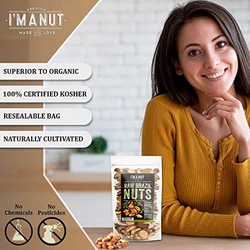 I&rsquo;m A Nut Brazil Nuts, Raw, 32oz (2 lb) Distinct and Superior to Organic | No PPO Non GMO Batch Tested Gluten & Peanut Free Herbicides Or Pesticides Vegan Keto Friendly Large, Fresh Resealable bag.
