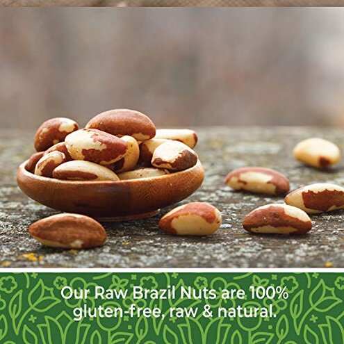 Herbaila Brazil Nuts Raw, 2lb. Brazilian Nuts, Raw Brazil Nuts Unsalted, Shelled Brazil Nuts Whole, Fresh Brazil Nuts Brazilian, All Natural, Non-GMO, Vegan. Whole and Shelled, 32 oz.