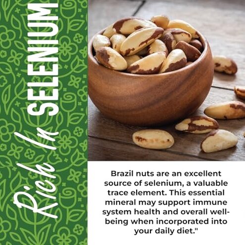 Herbaila Brazil Nuts Raw, 2lb. Brazilian Nuts, Raw Brazil Nuts Unsalted, Shelled Brazil Nuts Whole, Fresh Brazil Nuts Brazilian, All Natural, Non-GMO, Vegan. Whole and Shelled, 32 oz.