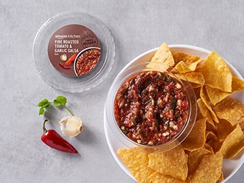 Hot Wachulas Salsa Fire Roasted Garlic Medium 16 oz (Pack of 6)