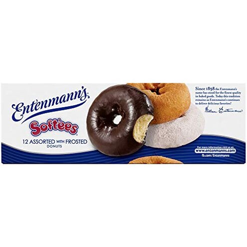 Entenmann's Softees Family Pack 12 Assorted Donuts 22 oz (Pack of 6)
