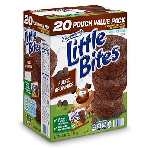 (4 pack) Little Bites Assorted Muffins, 80 individual packs, (20 ct each), Mini Muffins, 138 lbs Case &ndash; (20) Chocolate Chip, (20) Fudge, (20) Blueberry, (20) Party Cake