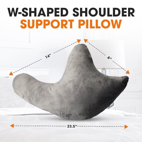 Cheer Collection Rotator Cuff Pillow – Shoulder Surgery Recovery Pillow for Side Sleepers, Arm Support Cushion for Rotator Cuff Injury & Post Surgery Comfort, Gray