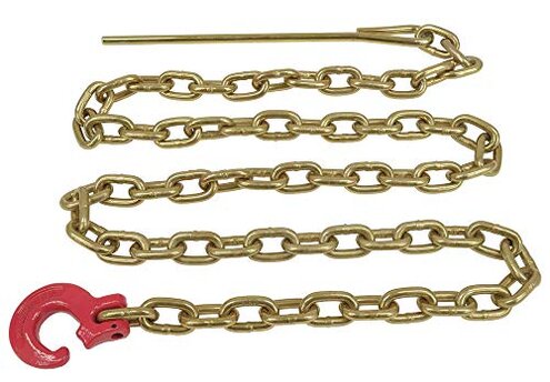 Mytee Products Winch Choker Chain 5/16" x 7' & Choker Hook w/Steel Probe Stake 14" Long Grade G70 Load Limit # 2 Ton | Log Forestry Logging Choker Chain