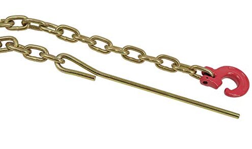 Mytee Products Winch Choker Chain 5/16" x 7' & Choker Hook w/Steel Probe Stake 14" Long Grade G70 Load Limit # 2 Ton | Log Forestry Logging Choker Chain