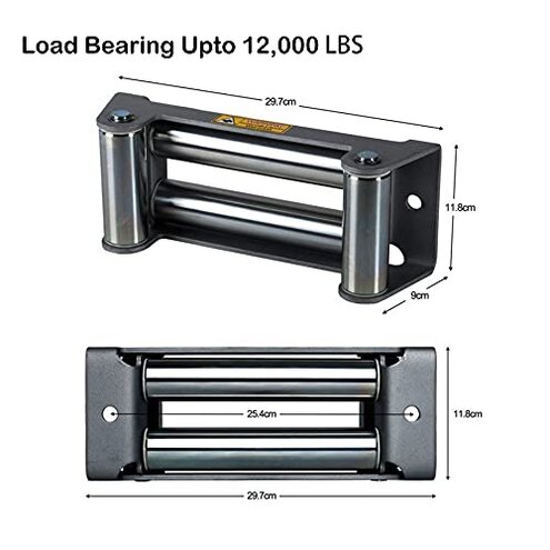 MLHpeak Winch Roller Fairlead 10 inch Winch Roller Fairlead 4 Way 10&rdquo; Universal Mount Cable Guide Heavy Duty Nut Disassembly SUV Truck F150 8000 10000 12000lbs 14000 16000