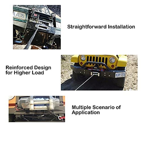 MLHpeak Winch Roller Fairlead 10 inch Winch Roller Fairlead 4 Way 10&rdquo; Universal Mount Cable Guide Heavy Duty Nut Disassembly SUV Truck F150 8000 10000 12000lbs 14000 16000