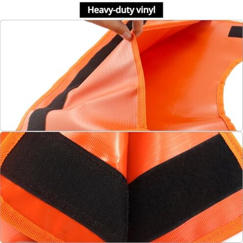 QWORK Winch Damper, 2 Pack Heavy Duty Safety Recovery Dampener Recovery Line Dampener Car Off-Road Winch Rope Dampener Blanket with Pocket