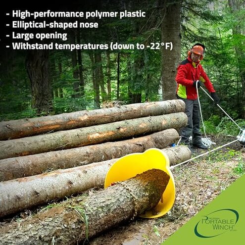 Portable Winch PCA-1290 Skidding Cone for Logs - Durable and Lightweight, Complements Portable Winches and Log Skidder for Efficient and Safer Logging