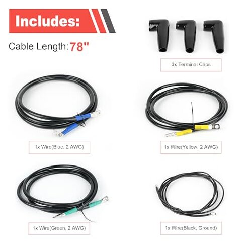 78" Truck Winch Box Relocation Control Pack Wiring Kit 106011 for Warn Zeon VR EVO Series 8 8-S 10 10-S 12 12-S