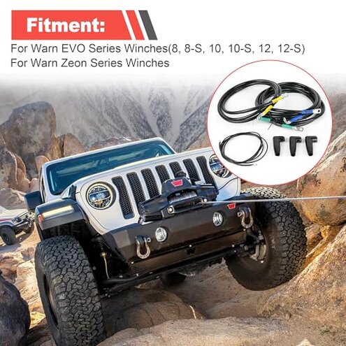 78" Truck Winch Box Relocation Control Pack Wiring Kit 106011 for Warn Zeon VR EVO Series 8 8-S 10 10-S 12 12-S