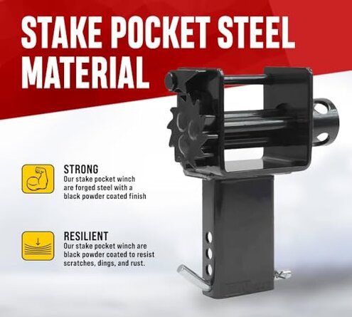 Mytee Products (2 Pack) Trailer Stake Pocket Winch Flatbed Utility Capacity# 16200 lbs
