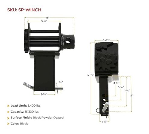 Mytee Products (2 Pack) Trailer Stake Pocket Winch Flatbed Utility Capacity# 16200 lbs