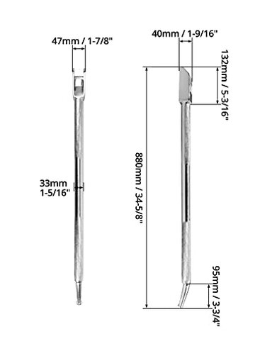 QWORK Square Head Carbon-Steel Combination Winch Bar, Non-Slip Handle for Versatility, Trusted Chain Binder and Winch Bar for Flatbed Trailers and Trucks