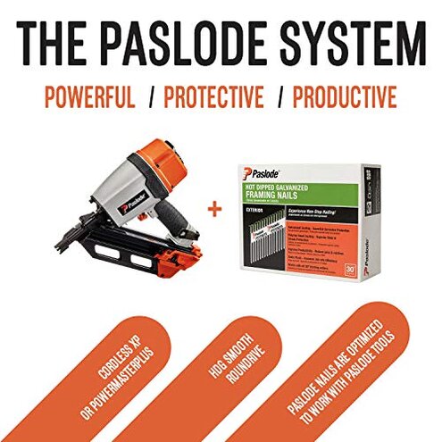 Paslode Hot Dipped Galavanized Framing Nails - 650385 - HDG 30 Degree Round Head - 3 inch x .120 Gauge - 2,000 per Box - For Paslode Framing Nailers