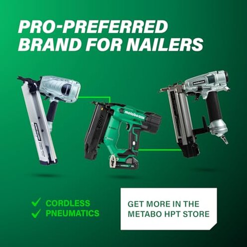 Metabo HPT Coil Siding Nailer, Siding Nails 1-1/2 inch To 2-1/2 inch, Side load, Tilt Bottom Magazine (NV65AH2)
