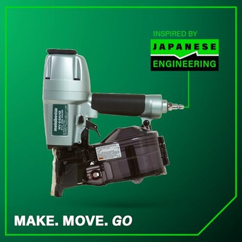 Metabo HPT Coil Siding Nailer, Siding Nails 1-1/2 inch To 2-1/2 inch, Side load, Tilt Bottom Magazine (NV65AH2)