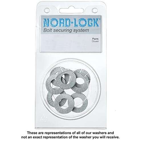 Wedge Locking Washer, Carbon Steel, Zinc Flake Coated, M8 (5/16"), 20 Pack