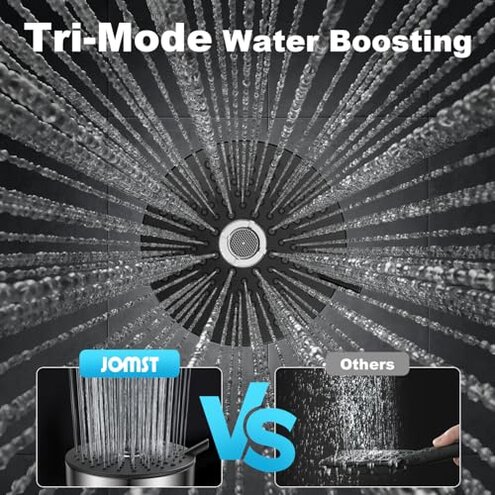 Shower Head ＆ Filter COMBO ! Anti - Chlorine Specialty - 3 Gears' Boosting Pressure with 25 Stage Filtration - Removes 99.945% Chlorine & Heavy Metals for Healthier Skin/Hair - Chrome Shower Head