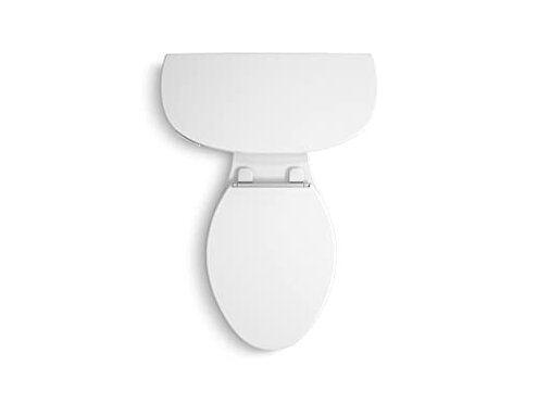 KOHLER 26077-0 Kingston Comfort Height Complete Solution Two-Piece Elongated Toilet, Chair-Height Toilet, 1.28 GPF, White