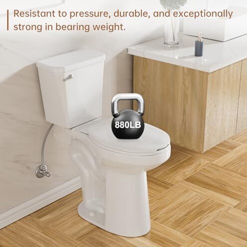 SUPERFLO 21 Inch High Toilet Elongated Extra Tall Toilets with Comfort Height Toilet Seat & 1.28 GPF Single Flush, Suitable For Seniors & Tall Person