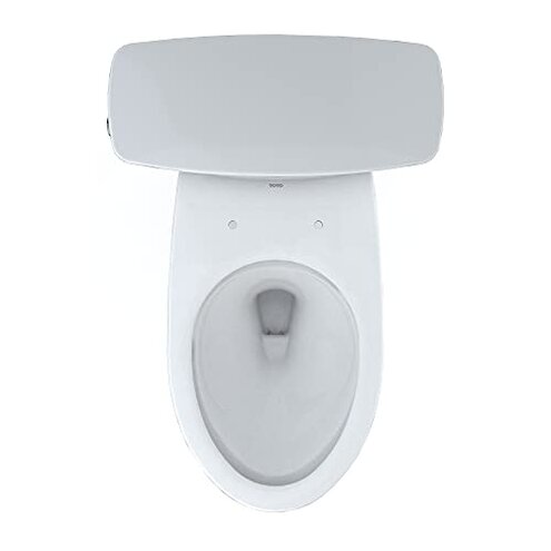 TOTO Drake Transitional Two-Piece Elongated 1.28 GPF Universal Height TORNADO FLUSH Toilet with CEFIONTECT, Cotton White - CST786CEFG#01