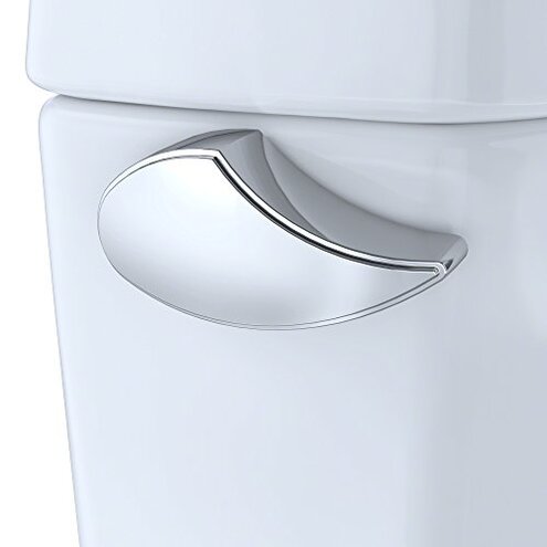 TOTO Drake Two-Piece Elongated 1.28 GPF Universal Height TORNADO FLUSH Toilet with CEFIONTECT and Right-Hand Trip Lever, Cotton White - CST776CEFRG#01