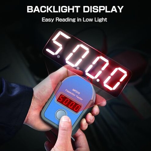 MFD10 Digital Capacitor Tester Meter Compatible with Supco, 0.01 to 10000 mfd's,±5.00% Capacitance Accuracy, LED Display