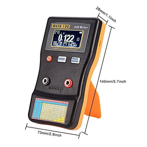 Signstek MESR-100 V2 Auto Ranging in Circuit ESR Meter Capacitor Tester/Low Ohm Meter Up to 0.01 to 100R, Support in Measuring Capacitance Resistance Circuit