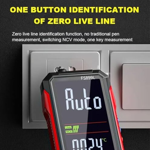 USB Rechargeable Digital Multimeter, 2026 Upgraded Fs899l Multimeter, Automatic Digital Display Multimeter Tester for Home and Industrial Electrical Issues, Multimeter Tester (FS899L)